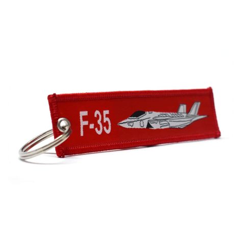 f-35 logo dokuma anahtarlık